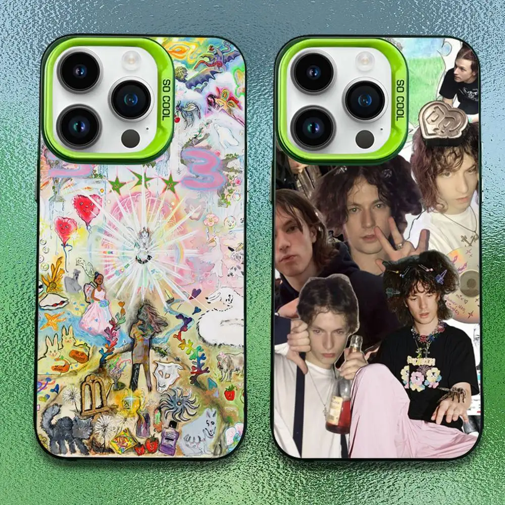 

Rapper Singer B-Bladee 333 Phone Case For iPhone 16,15,14,13,12,11,Pro,Max,Plus,Mini,SE Anti Fall Green Matte Hard Bumper