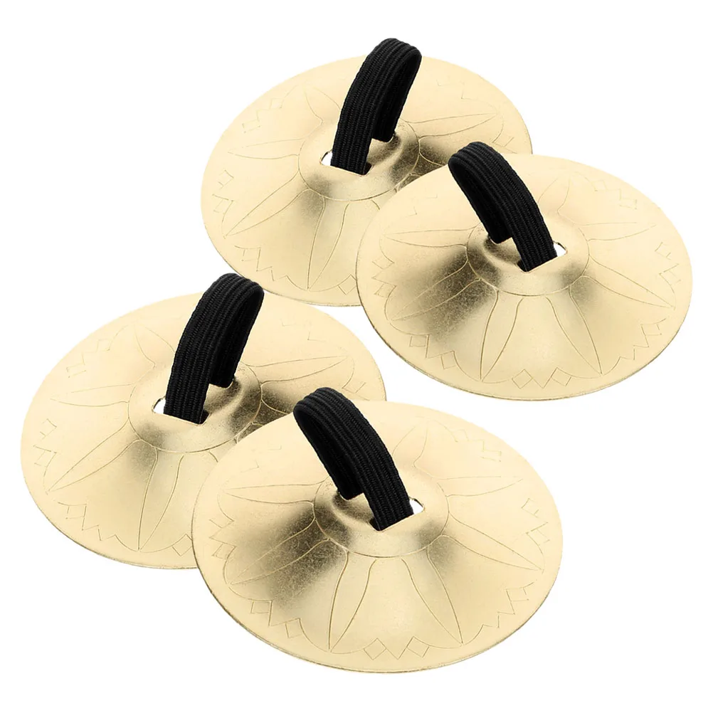 

2 Pairs Dancing Musical Instrument Copper Cymbals for Finger Plaything Belly Playing
