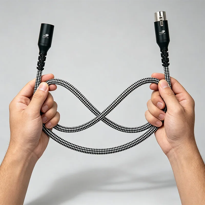 Кабель XLR 1м, 2м, 3м, 5м, 10м, штекер-гнездо/штекер-гнездо, аудиокабель OFC, экранированный, для микрофона, микшера, штекер-гнездо XLR кабель.