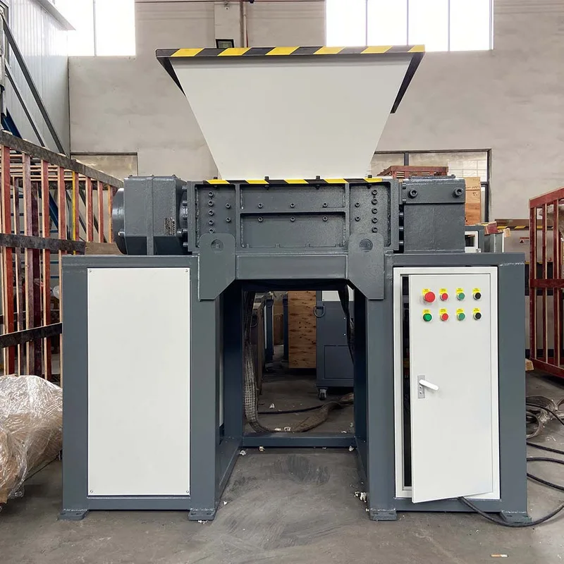 산업용 기계 헤드 소재 이중 샤프트 대형 목재 이동식 더블 롤러 크러셔 화학용 스테인리스 스틸 슈레더