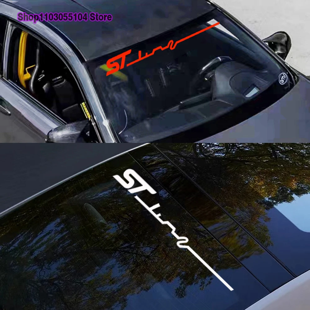 1PC Reflective STline Car Windshield Windscreen Sticker For Ford Focus Fiesta Kuga Escape Explorer Mondeo Fusion Galaxy Ranger