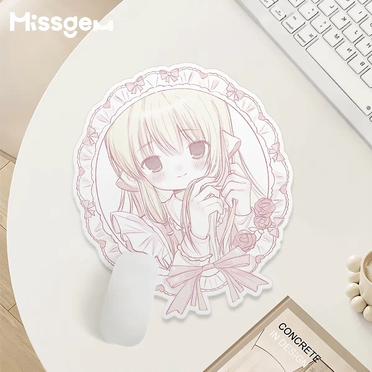 MISSGEM mouse pad, office desktop pad, cute and sweet style.