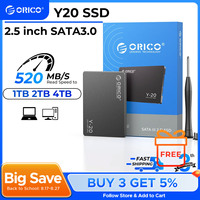 ORICO SATA III SSD 2.5” Internal Solid State Drive 3D NAND 512GB 1TB 2TB 4TB  UP to 550MB/s for Upgrade PC Laptop Desktops Y20