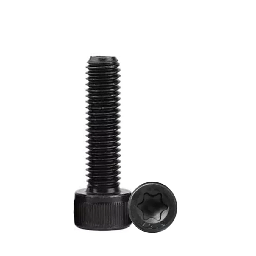 M3 M4 M5 M6 M8 M10 M12 4/5/6/8/10/16/20/22/30/40/50 Black 12.9 Grade Carbon Steel Six Lobe Torx Cap Cup Head Security Screw Bolt