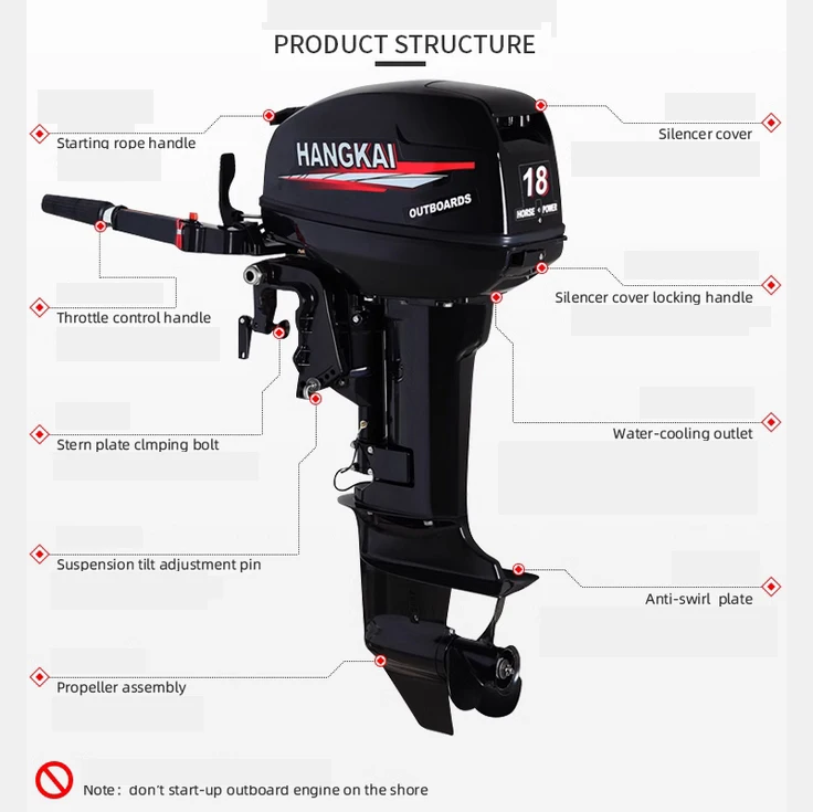 HANGKAI Original Parts for Two Stroke 18 HP Outboards Marine Propeller Accessory Gearbox Bearings Water Pump Assembly Kit