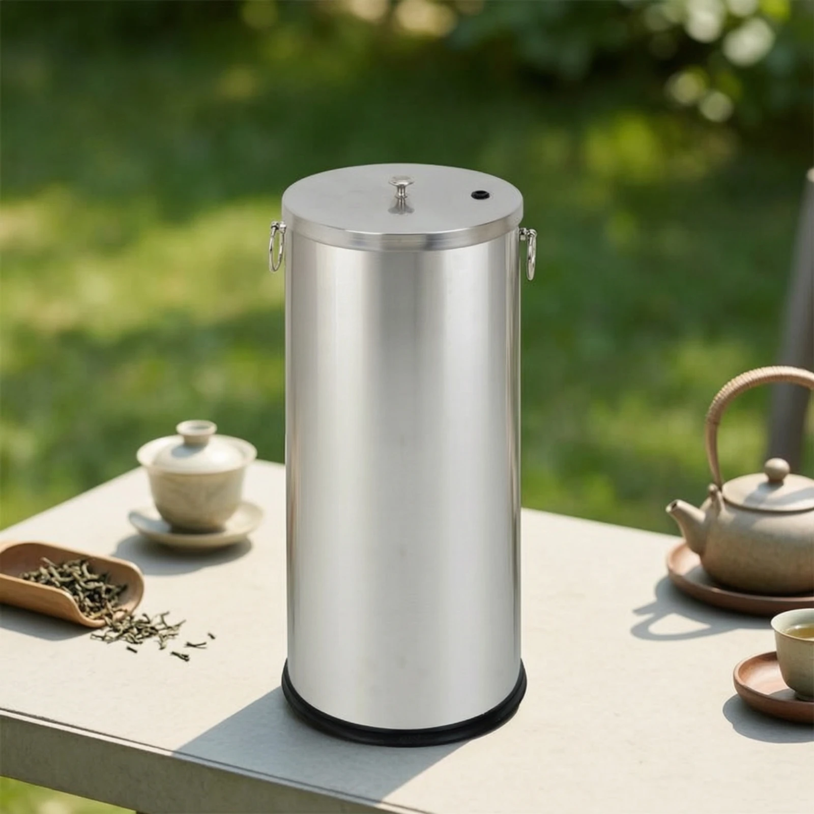 Picture 7: Tea Waste Container Stainless Steel Tea Drain Container Cylindrical for Hosts