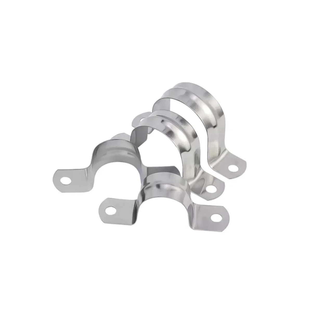 304 Stainless Steel Pipe Clamp Horseback Clamp / U-Shaped Pipe Clamp