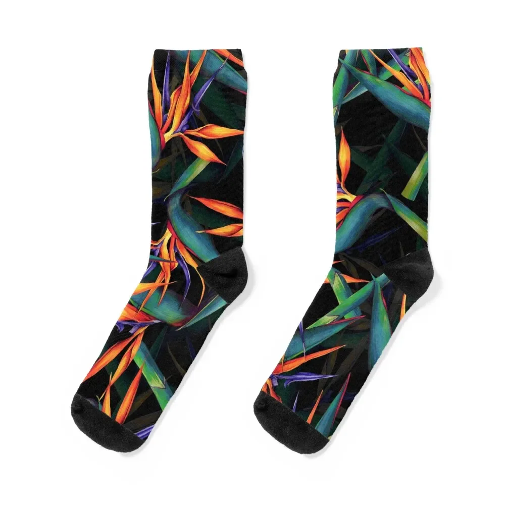 

Tropical Leaf Pattern Socks cartoon colored Christmas sheer Socks Women's Men's