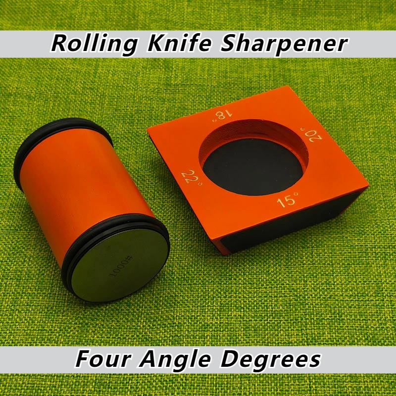 

Новая точилка для ножей, четырехсторонний алмазный точильный камень, 15/18/20/22 градусов, магнитный угловой ролик для заточки кухонных ножей