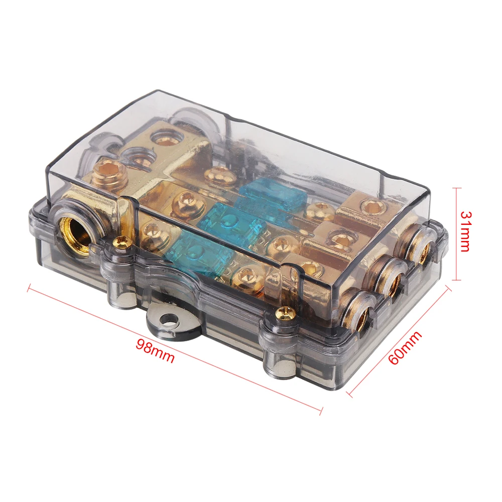 العالمي 60A 1 في 3 طرق النحاس مطلي سيارة ستيريو الصوت قوة الصمامات حامل الأداء لسيارة قارب وغيرها من المركبات الصوت