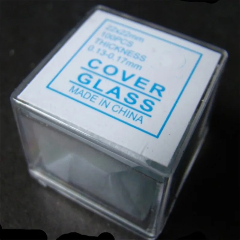 

100pcs/box microscope cover glass For Preparation Of Specimen for microscope side length 18 20 22 24