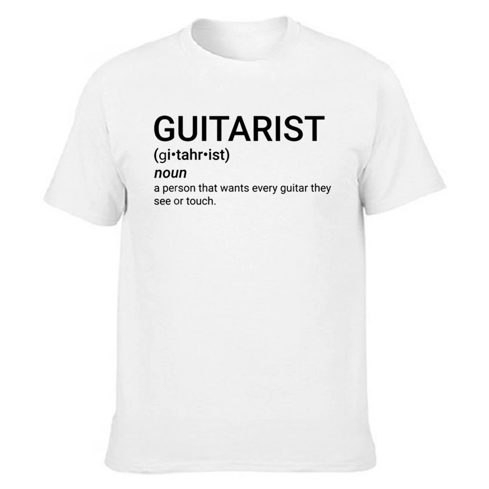 Graphic Cotton Streetwear Short Sleeve O-neck Harajuku  T-shirt Mens Funny Guitar Player Guitarist Definition T Shirts