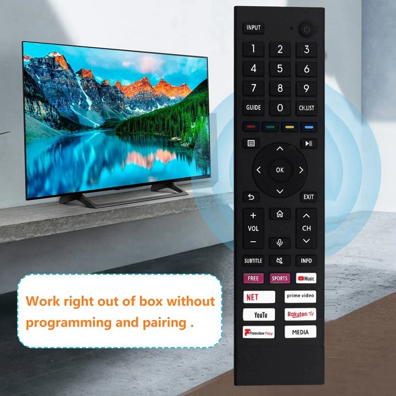 Replace ERF3A80 Remote For Hisense 4K Android UHD Smart TV 43A6G 50A6G 55A6G 60A6G 65A6G 70A6G 75A6G 43A6GTUK 50A6GTUK-ABIU