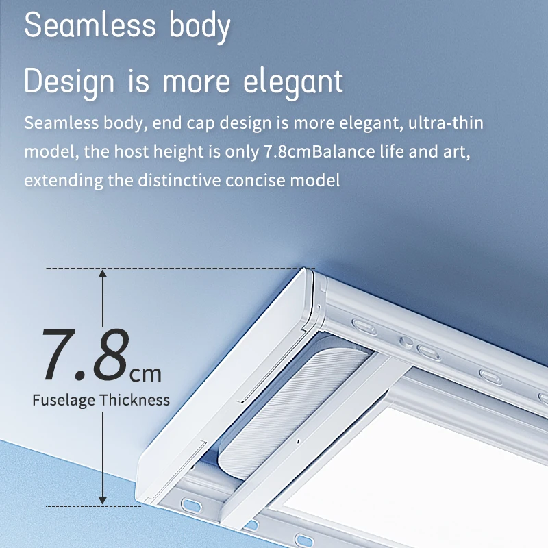 منتجات المنزل الذكي مجفف ملابس كهربائي للسقف متعدد الوظائف رف ملابس لرفع الشرفة 45 كجم