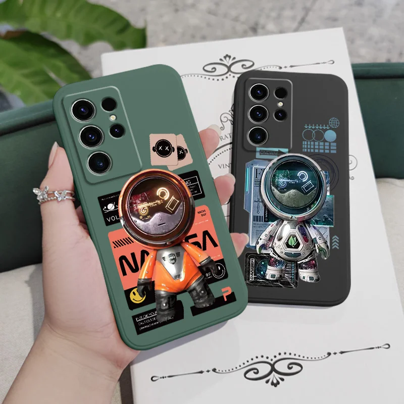 جراب هاتف رائد فضاء صدئ ، غطاء لسامسونج غالاكسي S24 S23 S22 S21 S20 S10 S10E Ultra Plus FE Note 20 Ultra 10 Plus