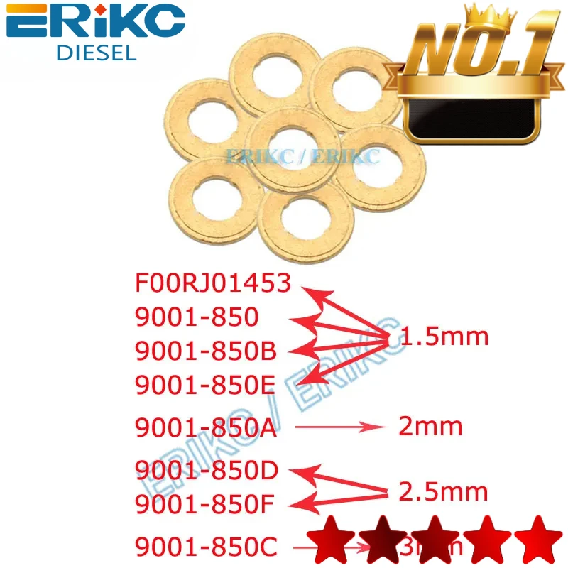 

9001-850C Injector Washer Shims Copper Rings Gasket 9001 850C 9001850C Thickness 7.1*15*3 3mm for Delphi EJBR04501D