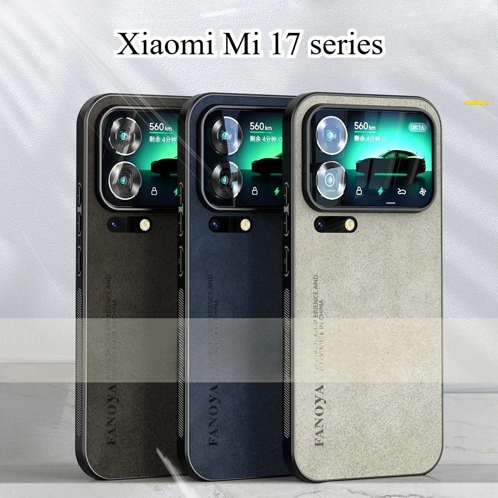Für Xiaomi 17 Pro Max Fall Luxus Leder Ultra-dünne Matt Silikon Abdeckung Für Mi Xiaomi 17 Pro 5G haut-freundliche gefühl Funda