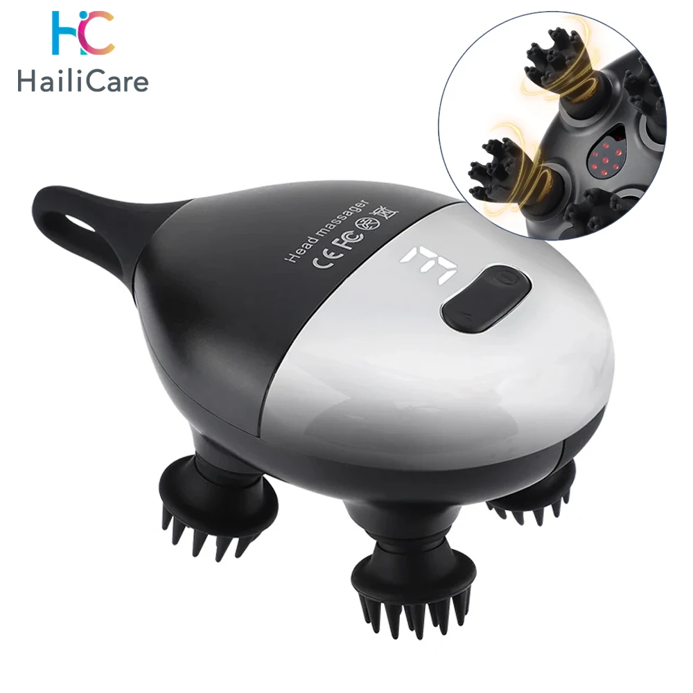 

Head Massager with Adjustable Speed for Scalp Massage Red Light for Hair Care Soft Silicone for Deep Kneading of the Head