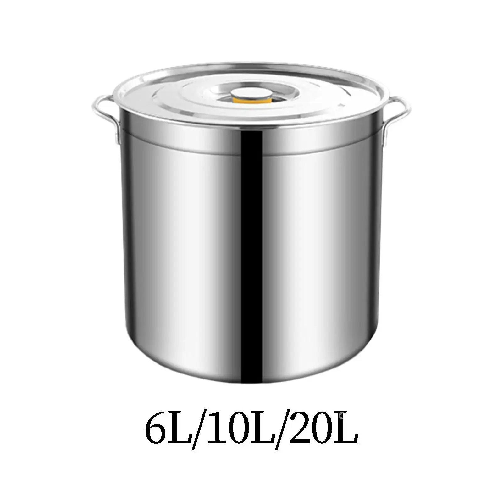 Stainless Steel Stockpot Easy to Clean for Cooking Simmering Soup Stew with Lid Tall Cooking Pot Induction Pot for Hotel