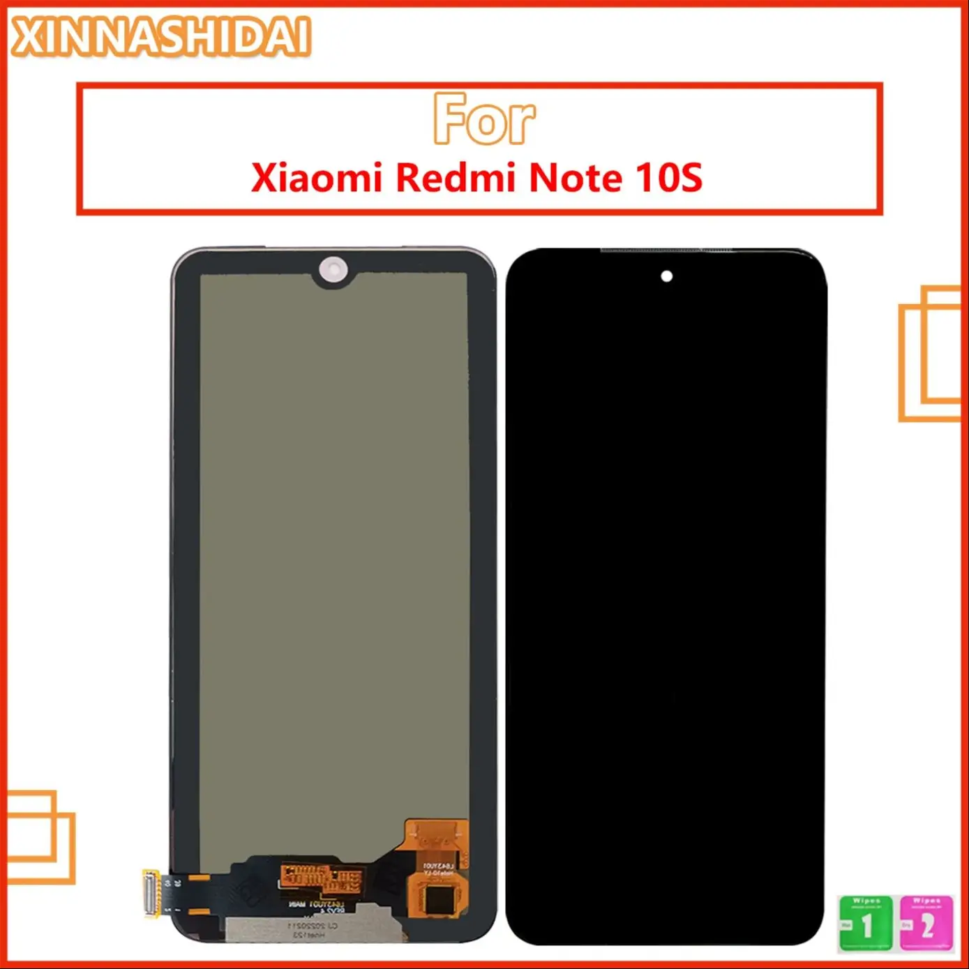 Super AMOLED Screen For Xiaomi Redmi Note 10 M2101K7AI LCD Display With Touch Screen Digitizer Panel For Redmi Note 10S