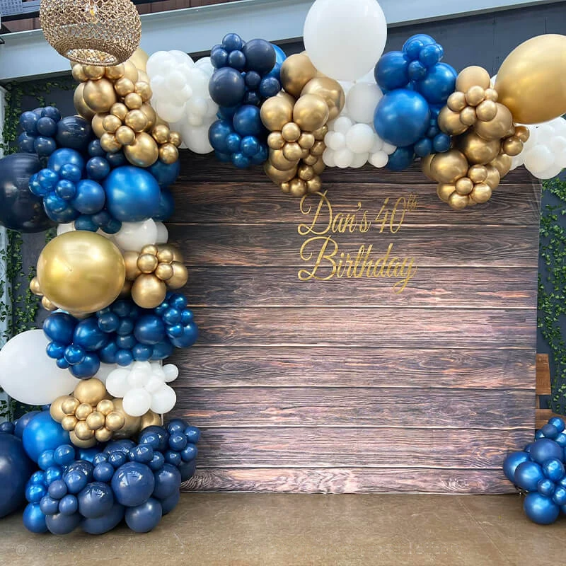 Bigfoot Backdrop for Birthday Party Decoration, Aluminum Durable Frame, Luxury Gold Leaf, Wedding Backdrops, 7.5ft, 8ft