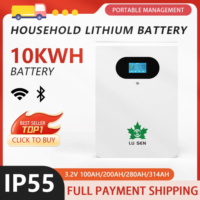 

51.2v Wall Mounted 200Ah 10kWh Lithium Battery 100Ah 200Ah Solar System with CAN Communication Port