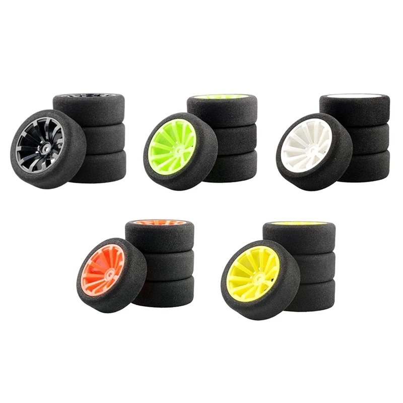 لسيارة رياضية مسطحة 1/10 RS4 كيوشو FW06 ساكورا D4 TT02 إطار إسفنجي للسيارة الرياضية المسطحة، أصفر