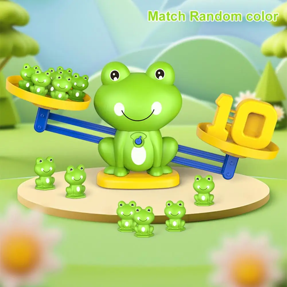 

Kids Digital Frog Balance Toy Early Education Puzzle Addition and Subtraction Enlightenment Balance Mathematics Teaching Aids