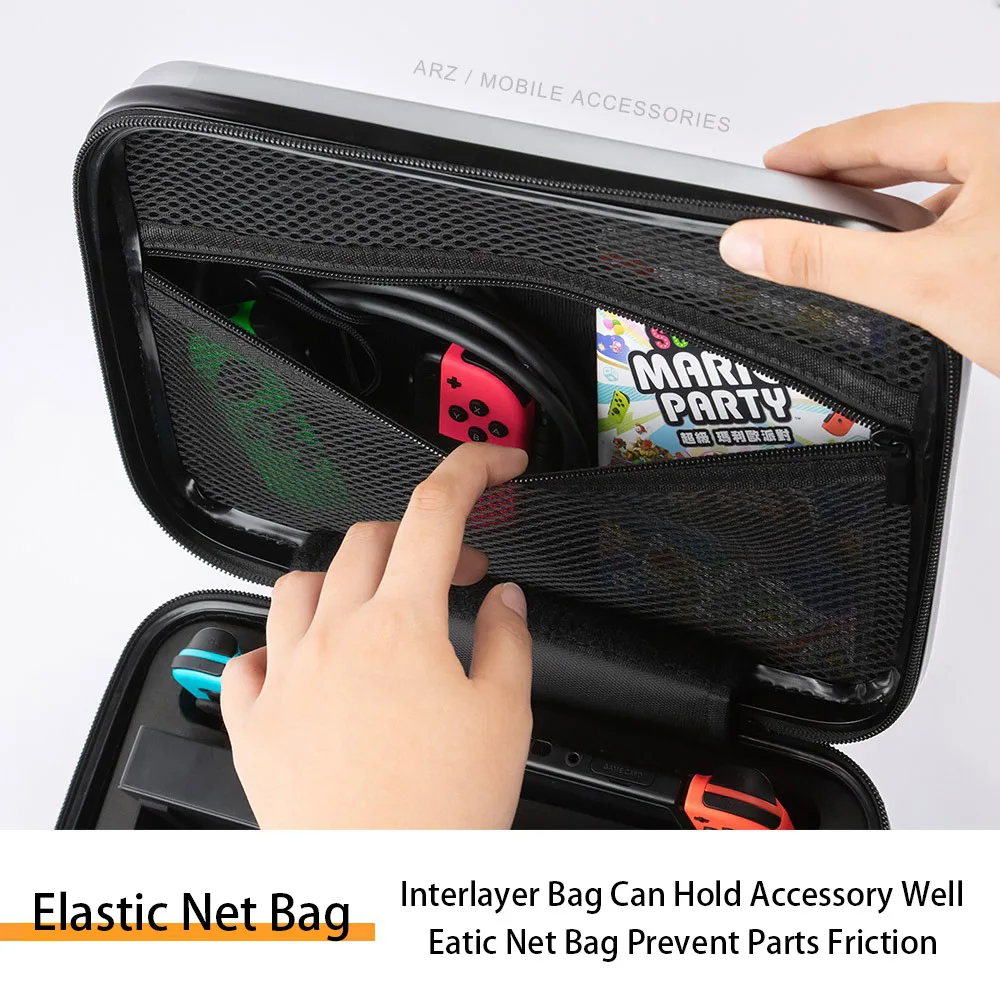 Высококачественный переключатель OLED игровой консоли сумка жесткий чехол для костюма Дорожный Чехол для переноски совместимый с игровыми аксессуарами Nintendo Switch сумка