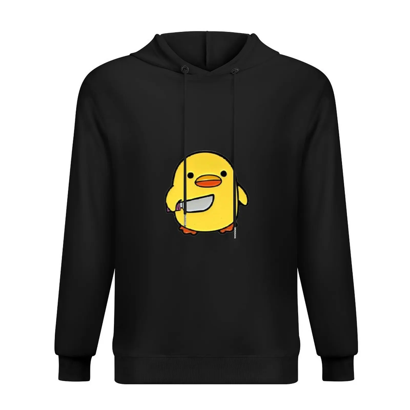Lindo pato con cuchillo patito Meme Sudadera con capucha ropa de anime ropa de otoño para hombre Sudadera con capucha de otoño