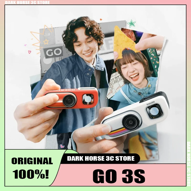 

In Stock Insta360 GO3S Retro Player Limited Edition 4K Thumb Camera Exclusive Retro Filters Magnetically Attachable Anywhere Set