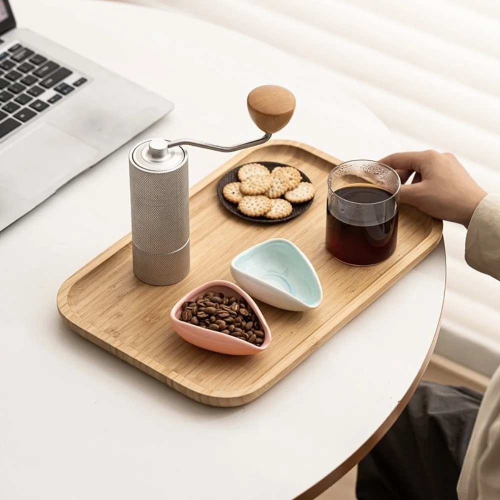 Ceramic Coffee Dosing Cup Solid Color Smooth Espresso Bean Scoop Portion Control Measuring Tray Tea Coffee Accessories
