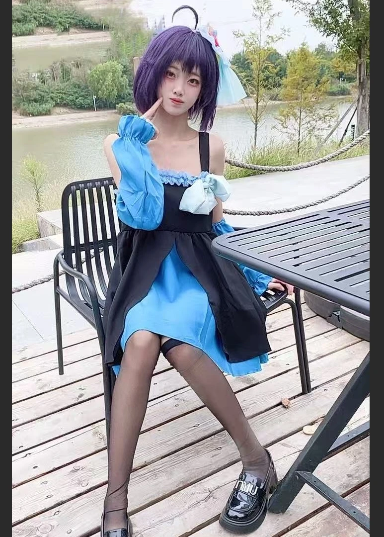 

Cosplay anime Love Chunibyo Other Delusions Rikka Takanashi Wedding Hanamaru Japanese-Style Dress Cosplay Set and wig