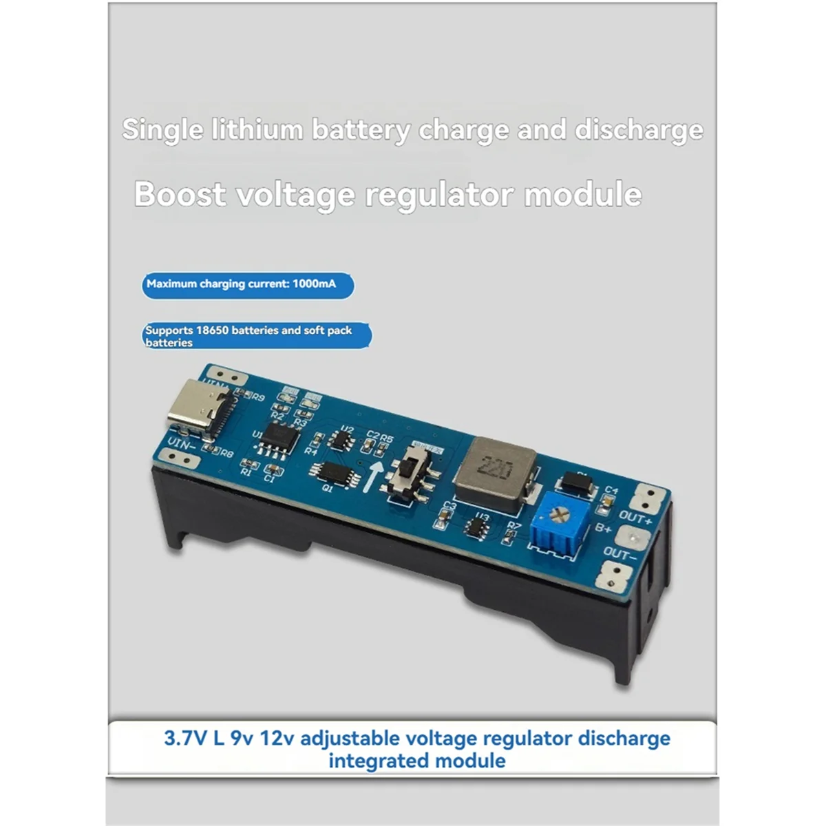 X61A_Lithiumbatterij opladen ontladen boost spanningsregelaarmodule