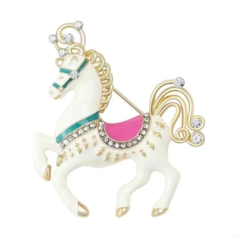  Adorable Cartoon Horse Brooch Sweet Colorful Design Perfect Fashion Enhancer