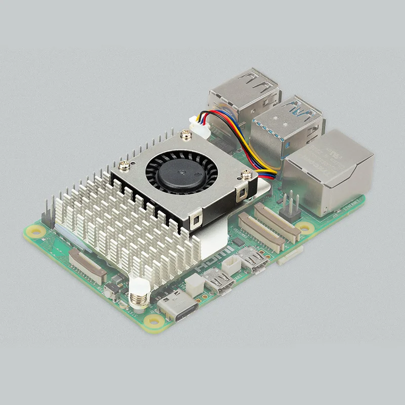 Official Raspberry Pi 5 Active Cooler Metal Heatsink with Adjustable Speed Cooling Fan Radiator for Raspberry Pi 5