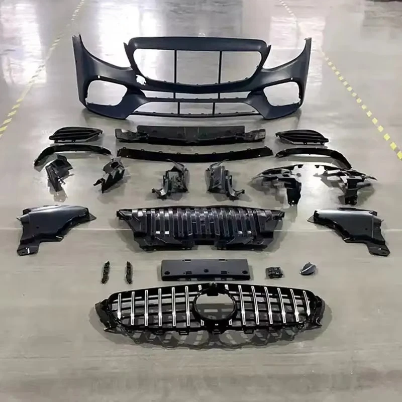 

Car Modified Front Bumper Rear Bumper with Rear Diffuser with Pipes Body Kit for W213 Modified to E63s Body Ki