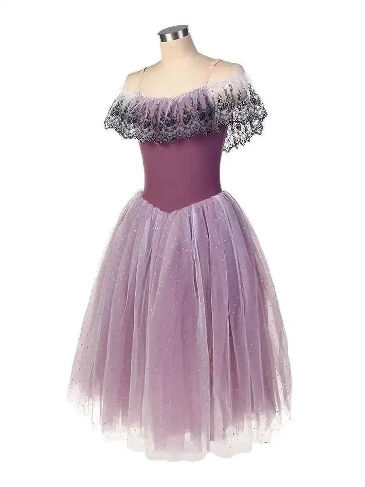 

Children's Ballet Dress Performance Costume Competition Special Performance Dress Dance Long Tulle Skirt Jill Sais Puffy Skirt