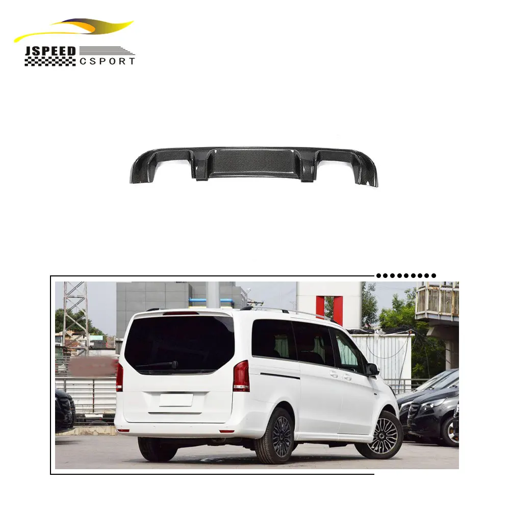 

Подходит для Mercedes-Benz V-Class V250 VITO Standard 2016-2018, диффузор заднего бампера из углеродного волокна, спойлер