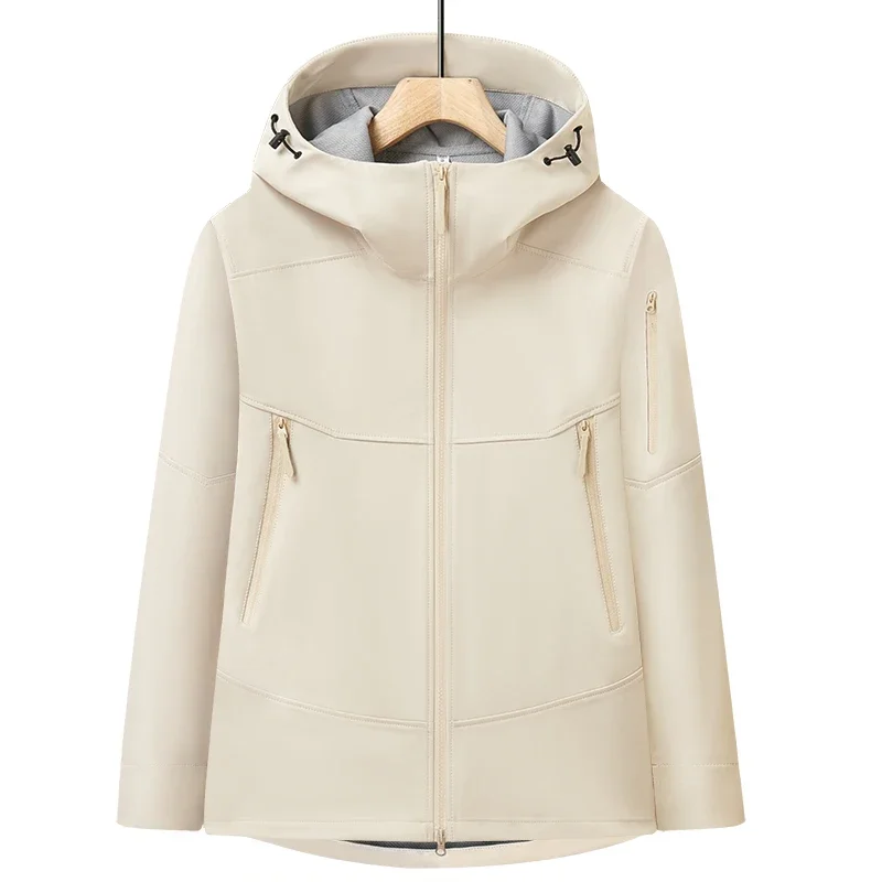 

T800 Мягкая ветровка, модная мужская уличная водонепроницаемая техническая куртка с капюшоном, подходит для пустых пеших прогулок, кемпинга