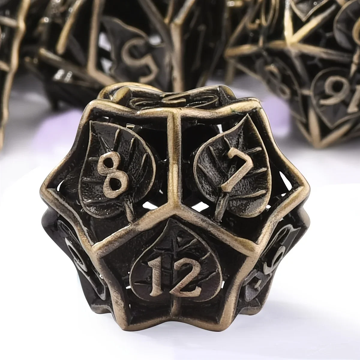 DND metal dice set D&D, 7 polyhedral dice, Christmas gift, Thanksgiving, party supplies