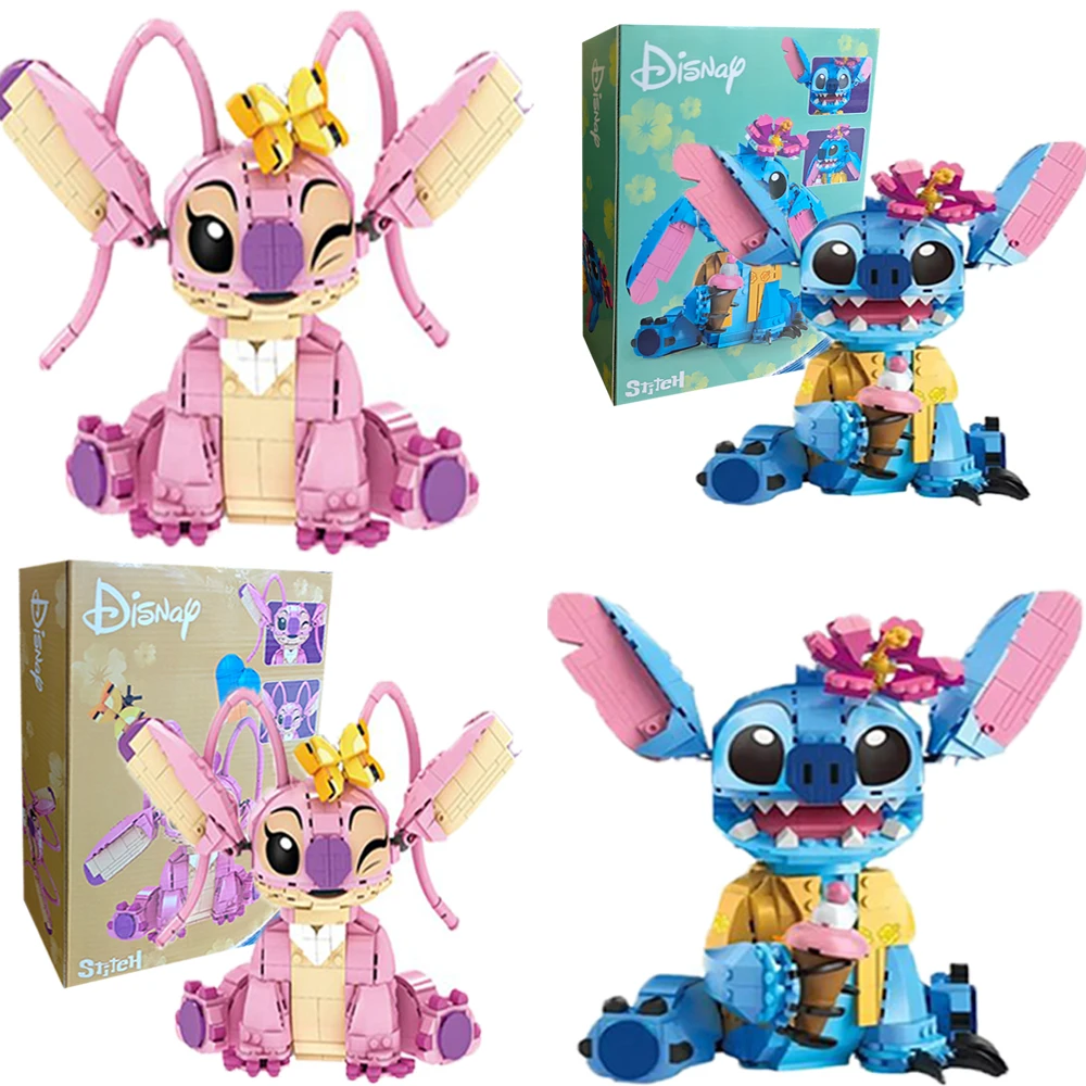 Novo ponto anjo cp blocos de construção 2025-grande peça dos desenhos animados brinquedos com orelhas móveis crianças montagem presente para meninos meninas aniversário