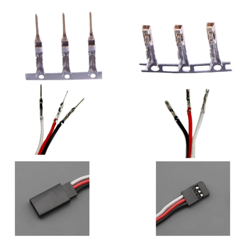 For Futaba Servo Receiver Connectors Plugs with Lock and Male Female Terminals Crimps Pin for Quadcopter