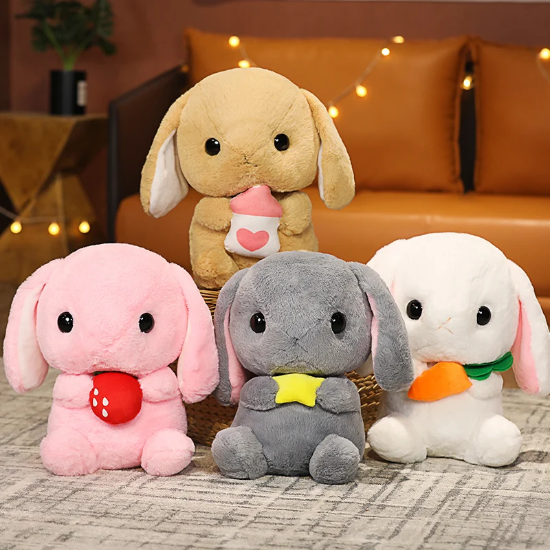 

20-65CM Kawaii Cartoon Anime Long Eared Rabbit Baby Plush Toy Lovely Rabbit Mr. Doll Cute Rabbit Doll Children's Festival Gifts