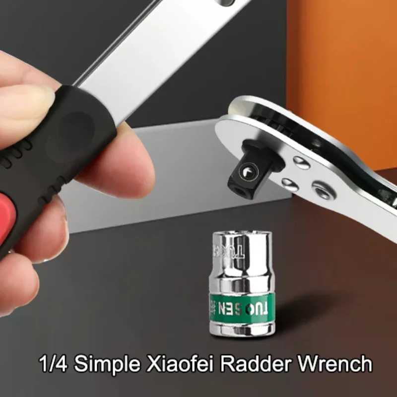1/4inch Ratchet Wrench Reversible Ratchet Quick Releases 1/4 Ratchet Handle For Home Improvement Auto Repair