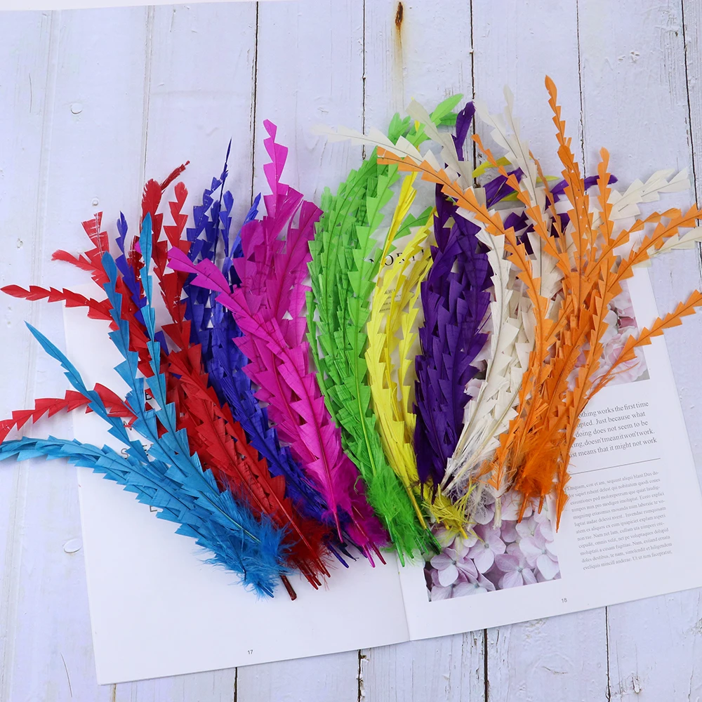 10Pcs/Lot Natural Rooster Tail Feathers 25-30cm For Hair Ornament Dreamcatcher DIY Craft Wedding Stage Cosplay Decor Supplies