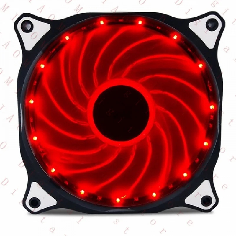 RT  Vetroo Red 120mm 15LED Cooling Case Fan for PC Computer Quiet Edition CPU Cooler