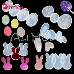 Dorica Easter Rabbit/Egg Epoxy Lollipop Mold Diy Sugar Chocolate Silicone Mold Cake Decorating Tool Kitchen Bakeware Accessories