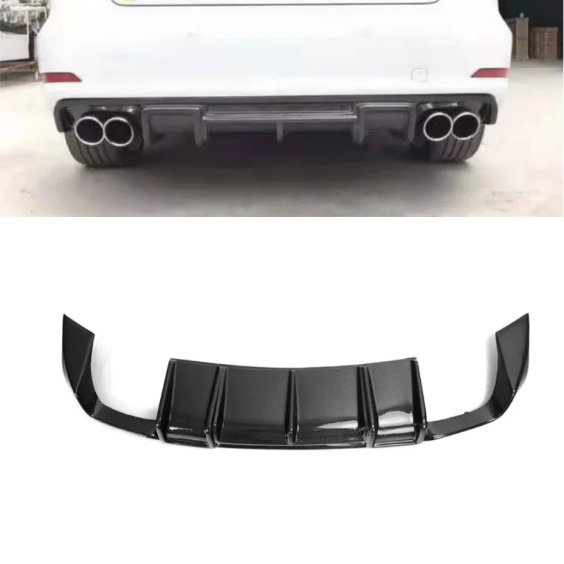Real Carbon Fiber Rear Bumper Diffuser Without LED Light for Audi A3 S3 S-Line 2013-2016