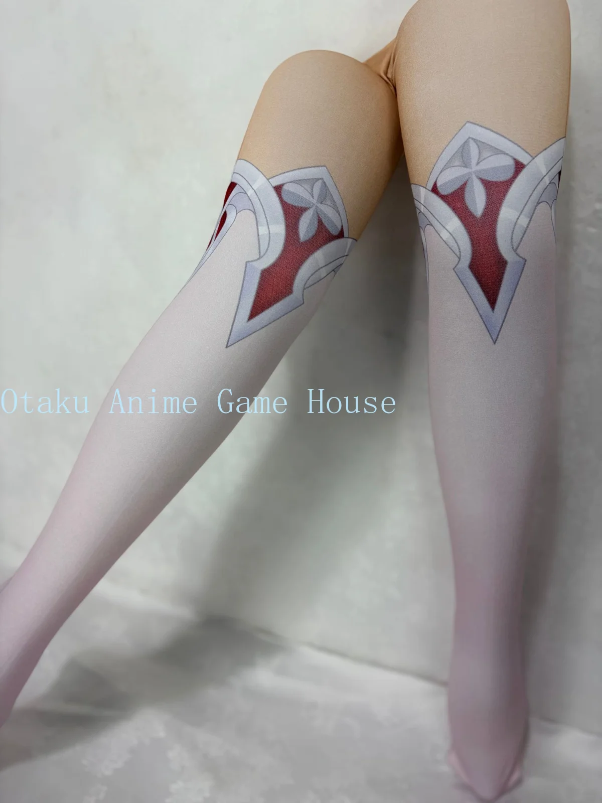 Genshin Impact Alice Cosplay Clothes Anime Printed Pantyhose Comic Con Prop Role Play Stockings Women Halloween Gift view 4